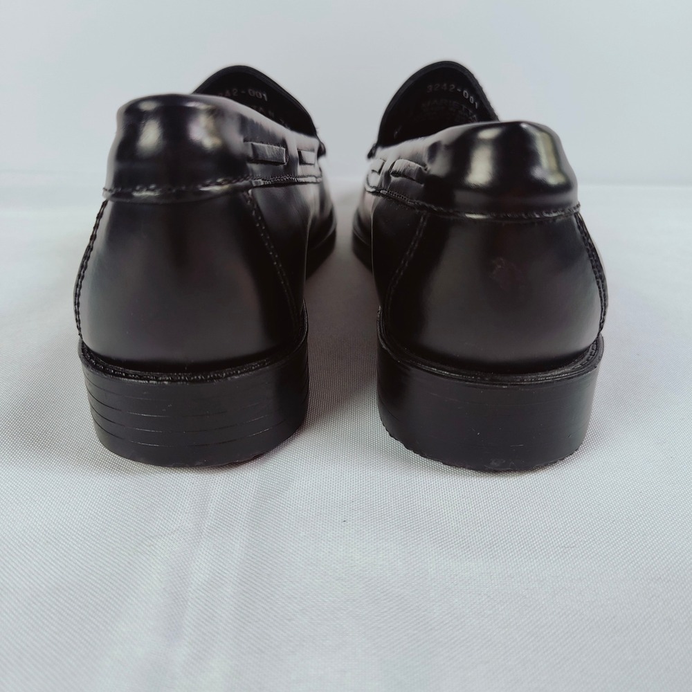 VTG NEW GH Bass Weejuns Loafers Marietta II Black Leather Kiltie Tassel 7 Preppy - Picture 7 of 7